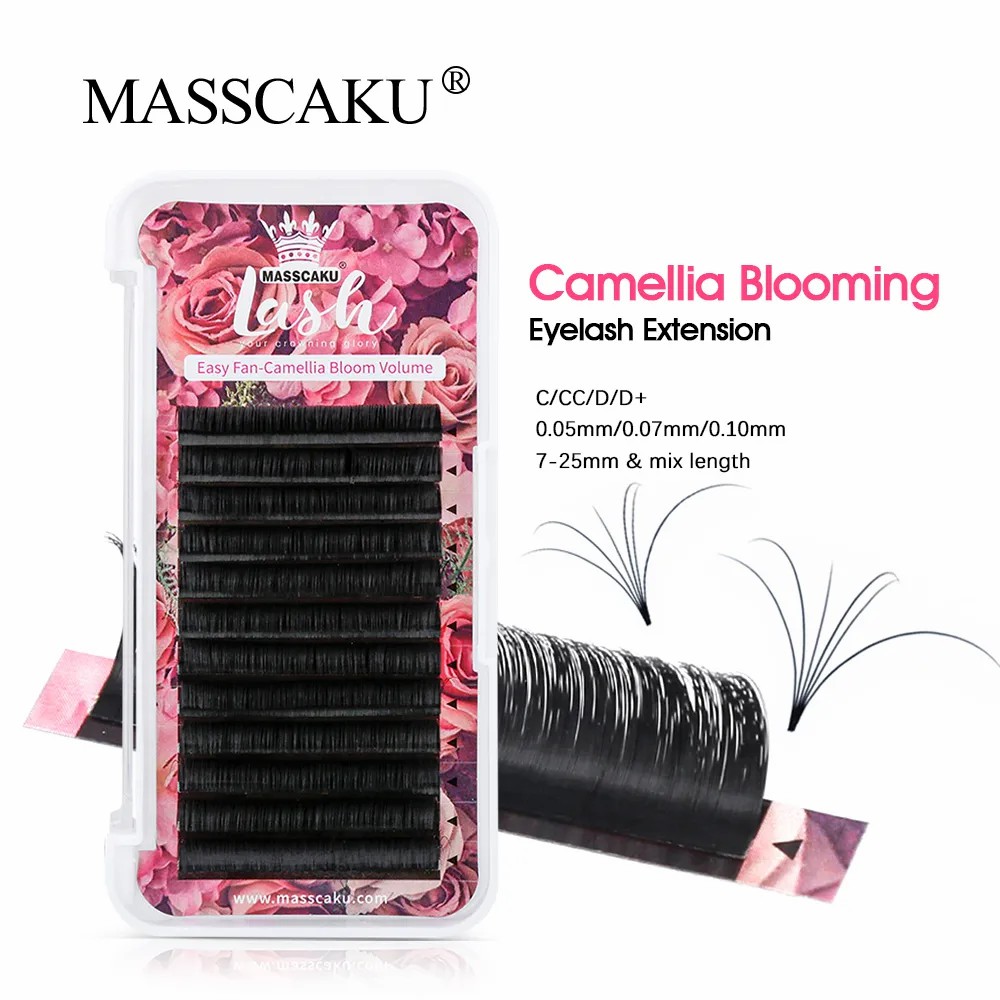 Eyelash Extension For Asian Eyes - 매스카쿠 이지 패닝 볼륨 메가 속눈썹