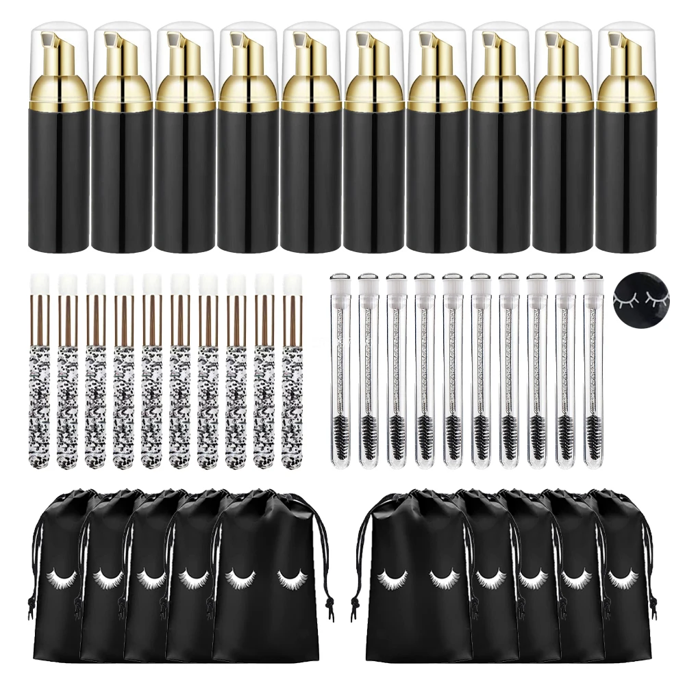 Eyelash Extension Aftercare - 40Pcs 속눈썹 청소 도구 세트 60ml