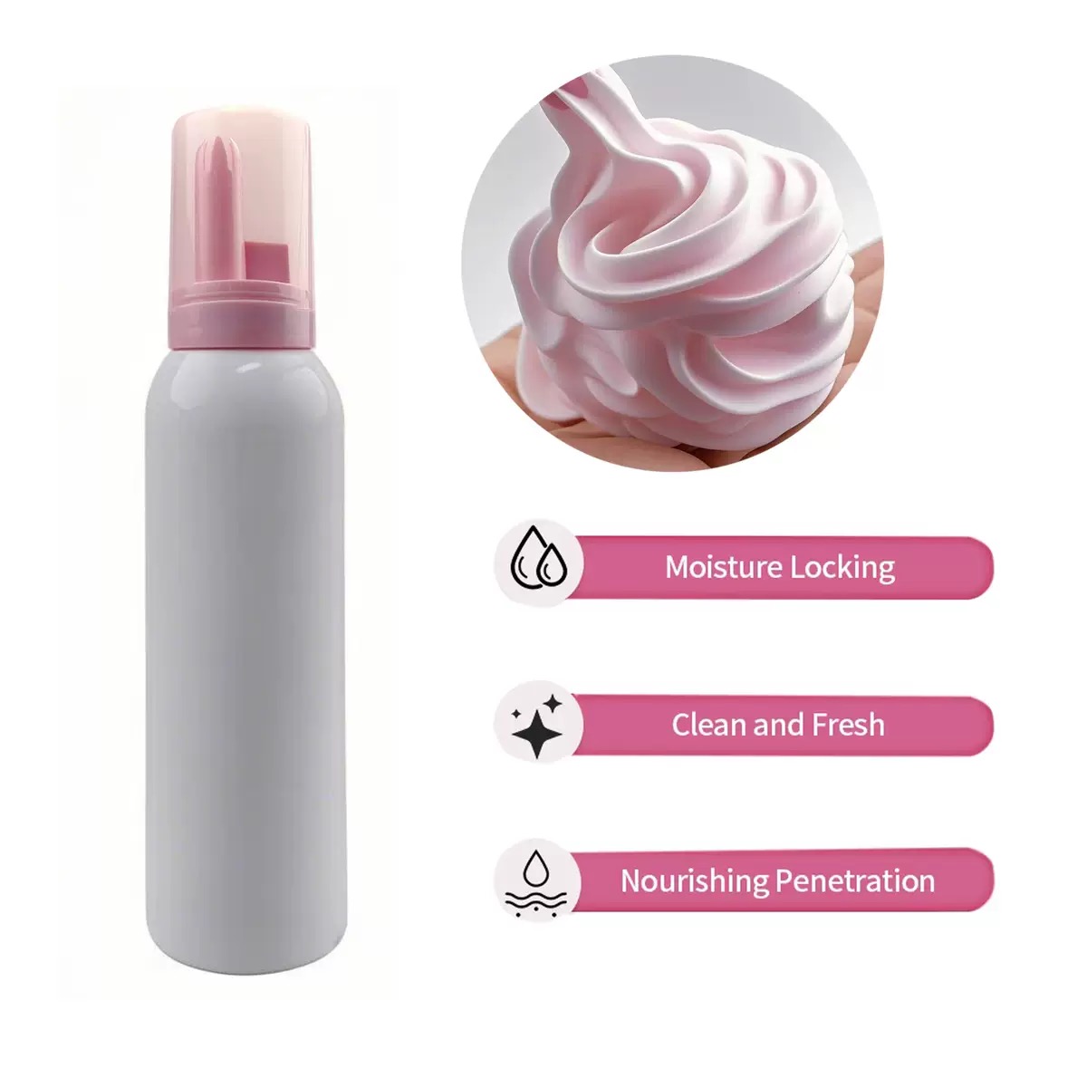 Eyelash Extension Foam Cleanser - 맞춤형 휘핑 래쉬 샴푸 핑크 폼