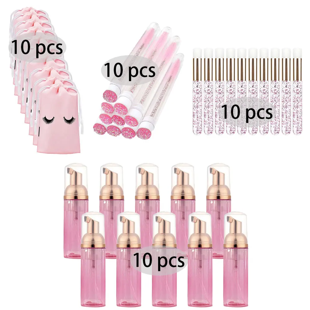 Eyelash Extension Foam Cleanser - 20/40PCS 정장 60ML 빈 펌프 병