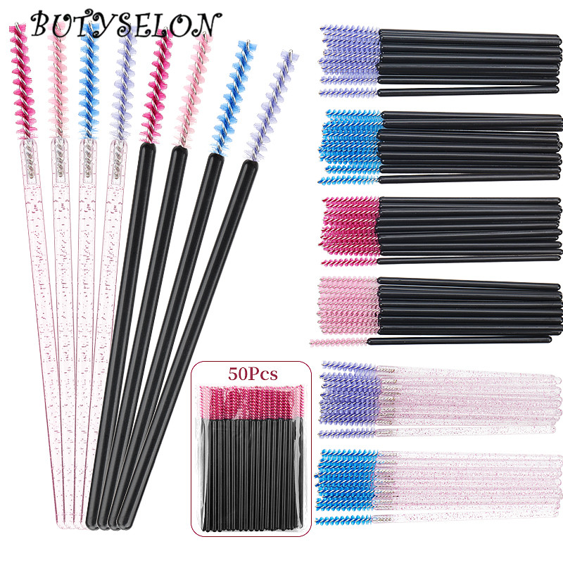 Micro Brush Applicator - 일회용 속눈썹 브러시 크리스탈 눈썹 메이크업