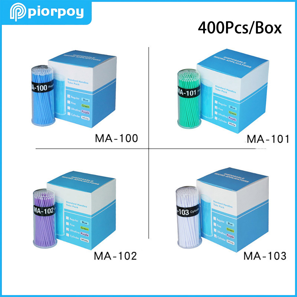 Micro Brush Applicator - PIORPOY 400Pcs/Box 치과용 마이크로 브러시 치과용
