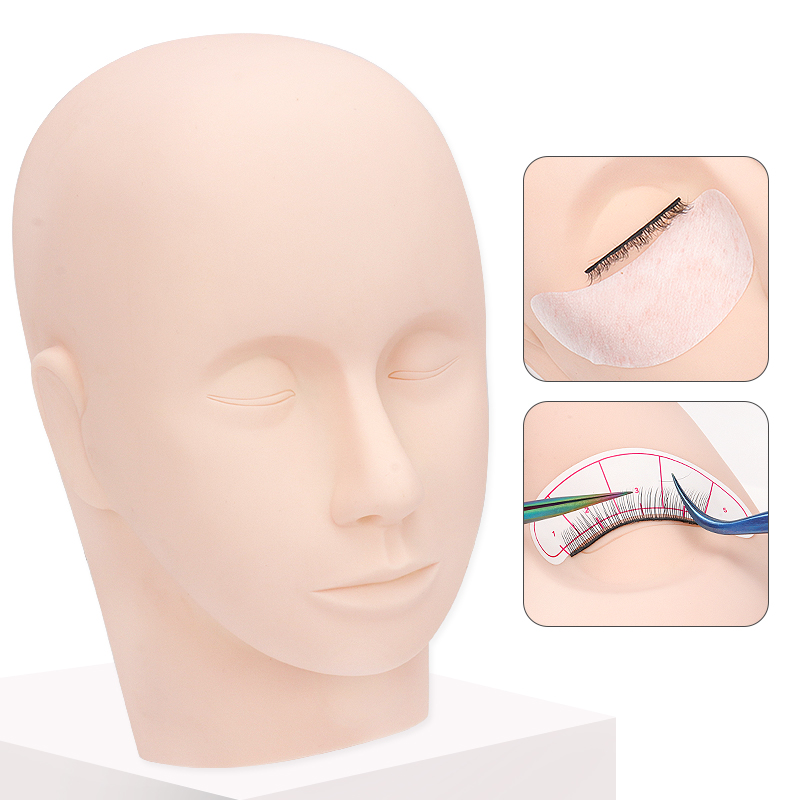 Eyelash Extension Model - 1개입 속눈썹 연장 연습용 헤드, 속눈썹