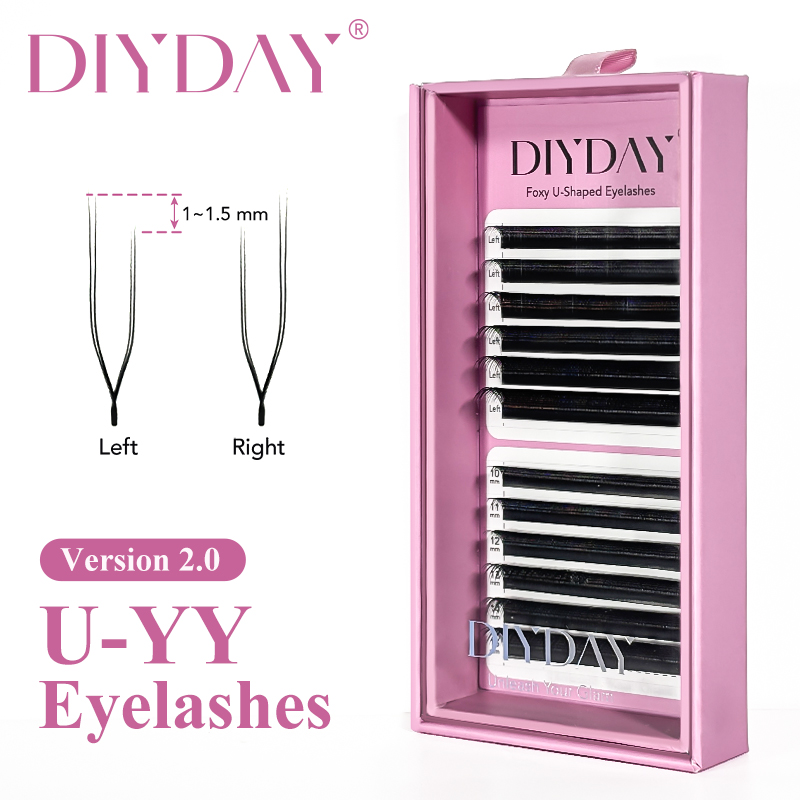 DIYDAY 폭시 U-YY 모양 속눈썹 연장 좌우 스타 - Eyelash Extension Volume Styles 리뷰 및 가격