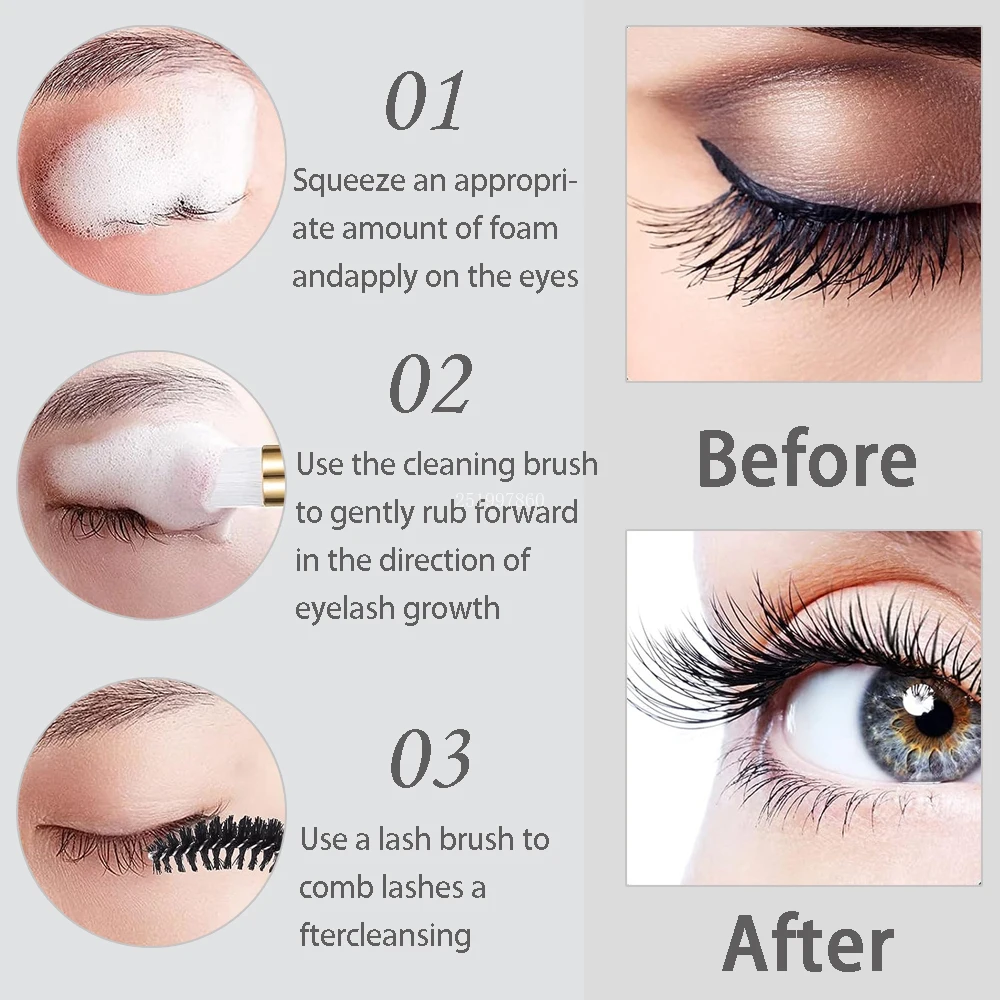 40Pcs 속눈썹 청소 도구 세트 60ml 플라스틱 빈 - Eyelash Extension Aftercare 리뷰 및 가격