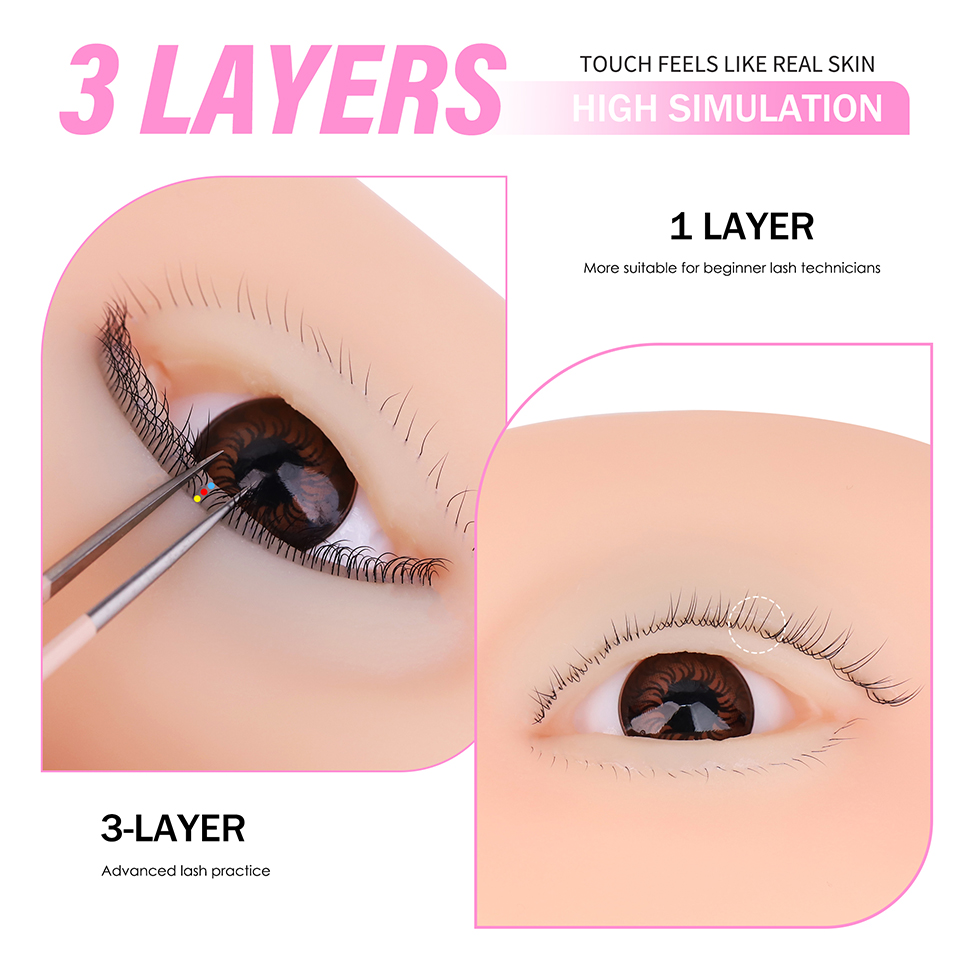 3겹 속눈썹 재사용 가능 마네킹 눈 속눈썹 연장 연습용 - Eyelash Extension Model 리뷰 및 가격