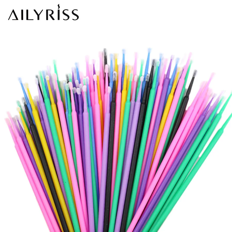 100 개/몫 일회용 속눈썹 브러쉬 면봉 마이크로 브러 - Micro Brush Applicator 리뷰 및 가격