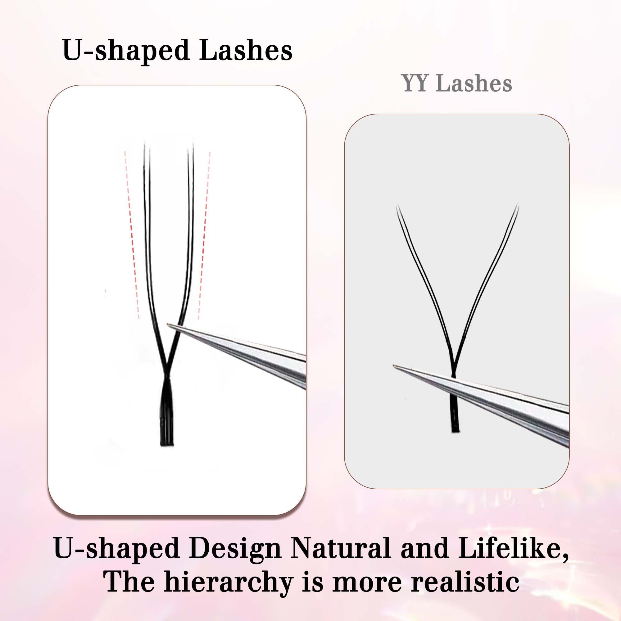 CoMango U 자형 평행 꽃 속눈썹 U 스타일 YY - Eyelash Extension Volume Styles 리뷰 및 가격