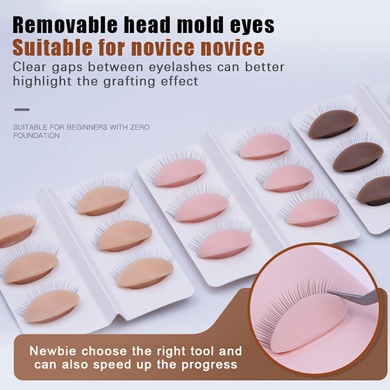 3쌍/세트 교체용 인조 속눈썹 연장 연습용 헤드 모델  - Eyelash Extension Model 리뷰 및 가격