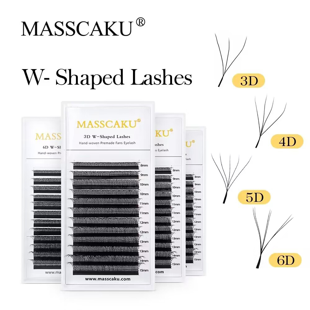 MASSCAKU W 모양 블룸 속눈썹 연장, 3D C/ - Eyelash Extension Volume Styles 리뷰 및 가격