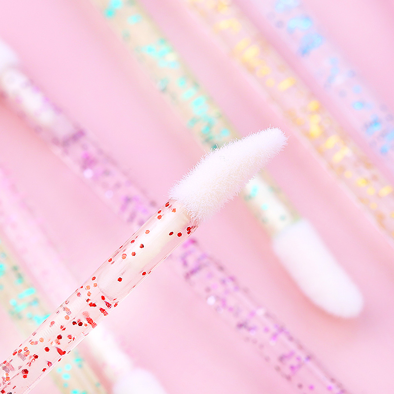 100/200Pcs 일회용 메이크업 브러쉬 크리스탈 립 - Micro Brush Applicator 리뷰 및 가격